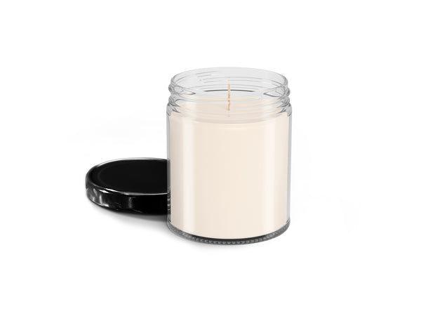 9oz Vanilla Soy Candle with Black Lid UV Printed