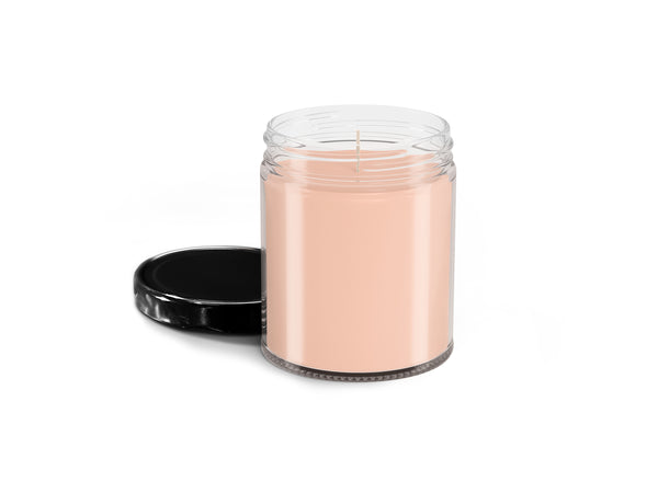 9oz Pink Vanilla Soy Candle with Black Lid UV Print