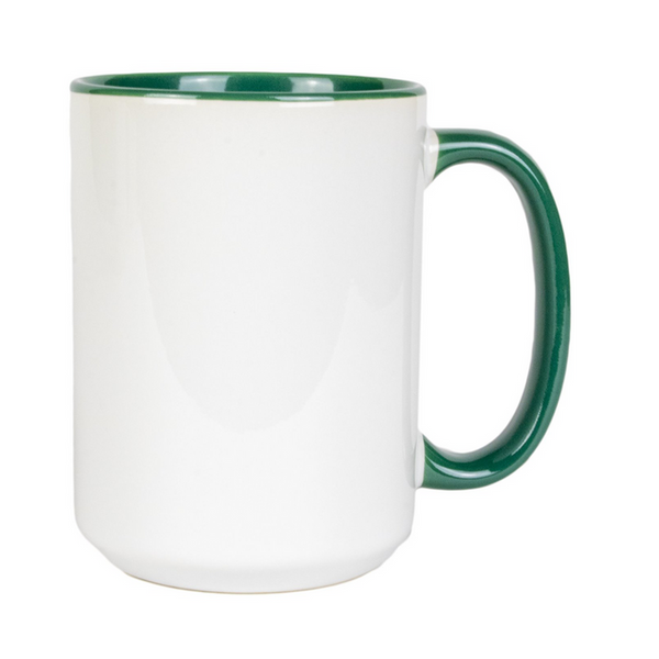 11oz and 15oz Inner Handle Two Tone Mug (Multiple Colors)