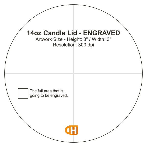 14 oz Soy Candles w/ Etched Lid