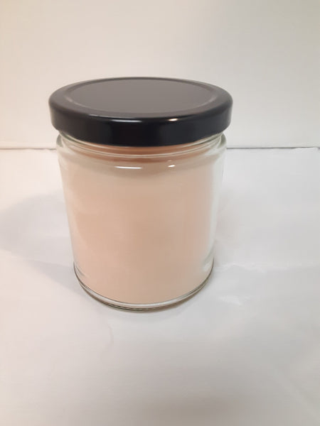 9oz Pink Vanilla Soy Candle with Black Lid UV Print