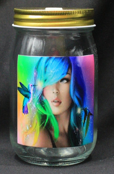 Mason Jar Clear with Lid for Print on Demand