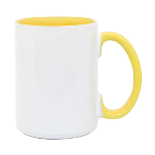 11oz and 15oz Inner Handle Two Tone Mug (Multiple Colors)