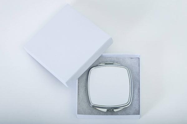 Square Compact Mirror Print on Demand Fulfillment. Gift Box included!