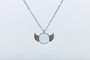 Round Angel Wings Necklace - Clearance - No Box - Unprinted