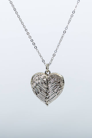 Heart Angel Wings Necklace - Clearance - No Box - Unprinted
