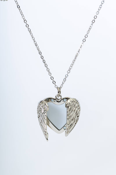 Heart Angel Wings Necklace - Clearance - No Box - Unprinted
