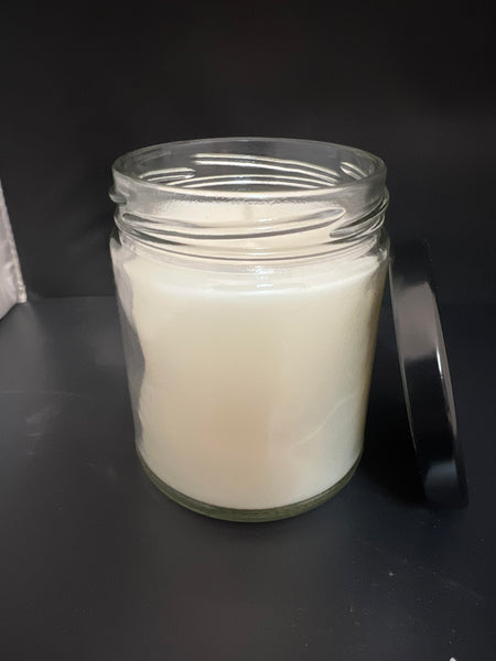 16 oz Birch & Black Pepper Soy Candle with Black Lid UV Printed