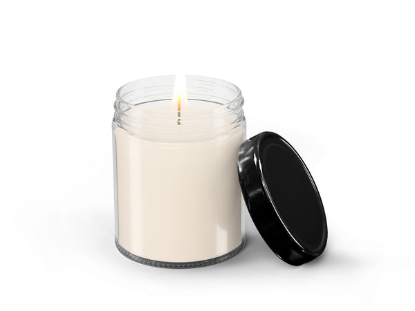 9oz Vanilla Soy Candle with Black Lid UV Printed