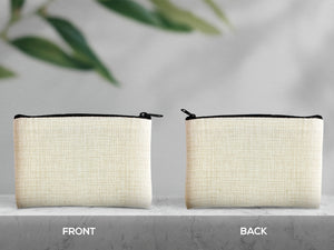 Cosmetic Bag for Print on Demand *NEW Version* Black Zipper and Wrist Strap