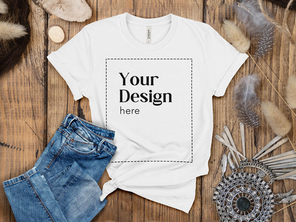 DTG Bella Canvas T-Shirt - White - Adult – CustomHappy