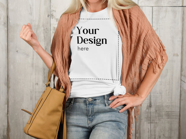 DTG Bella Canvas T-Shirt - White - Adult