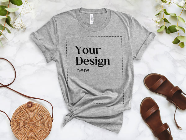 DTG Bella Canvas T-Shirt - Athletic Heather - Adult