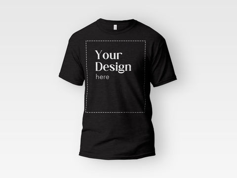 DTG Bella Canvas T-Shirt - Black Heather - Adult