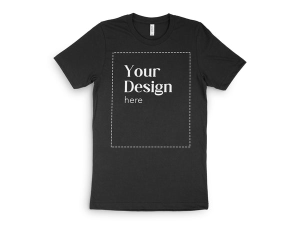 DTG Bella Canvas T-Shirt - Black Heather - Adult