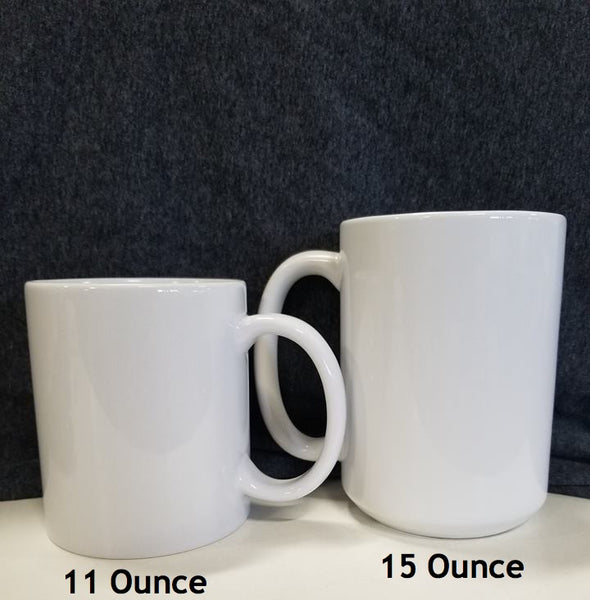 11oz and 15oz Inner Handle Two Tone Mug (Multiple Colors)