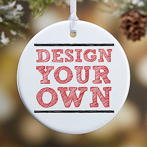 3" Round Ornament - 2 Sided - Personalized Ceramic Ornament