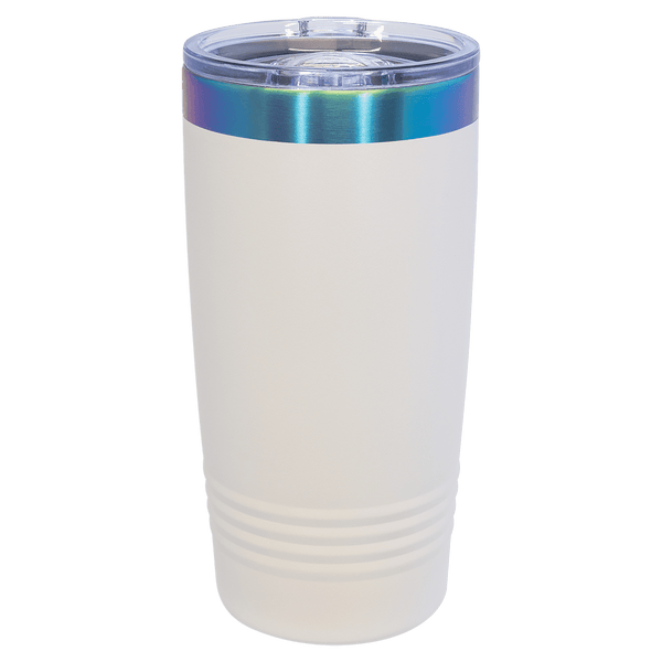 20 oz Wine Tumbler - White/Prism - Laser Engraving