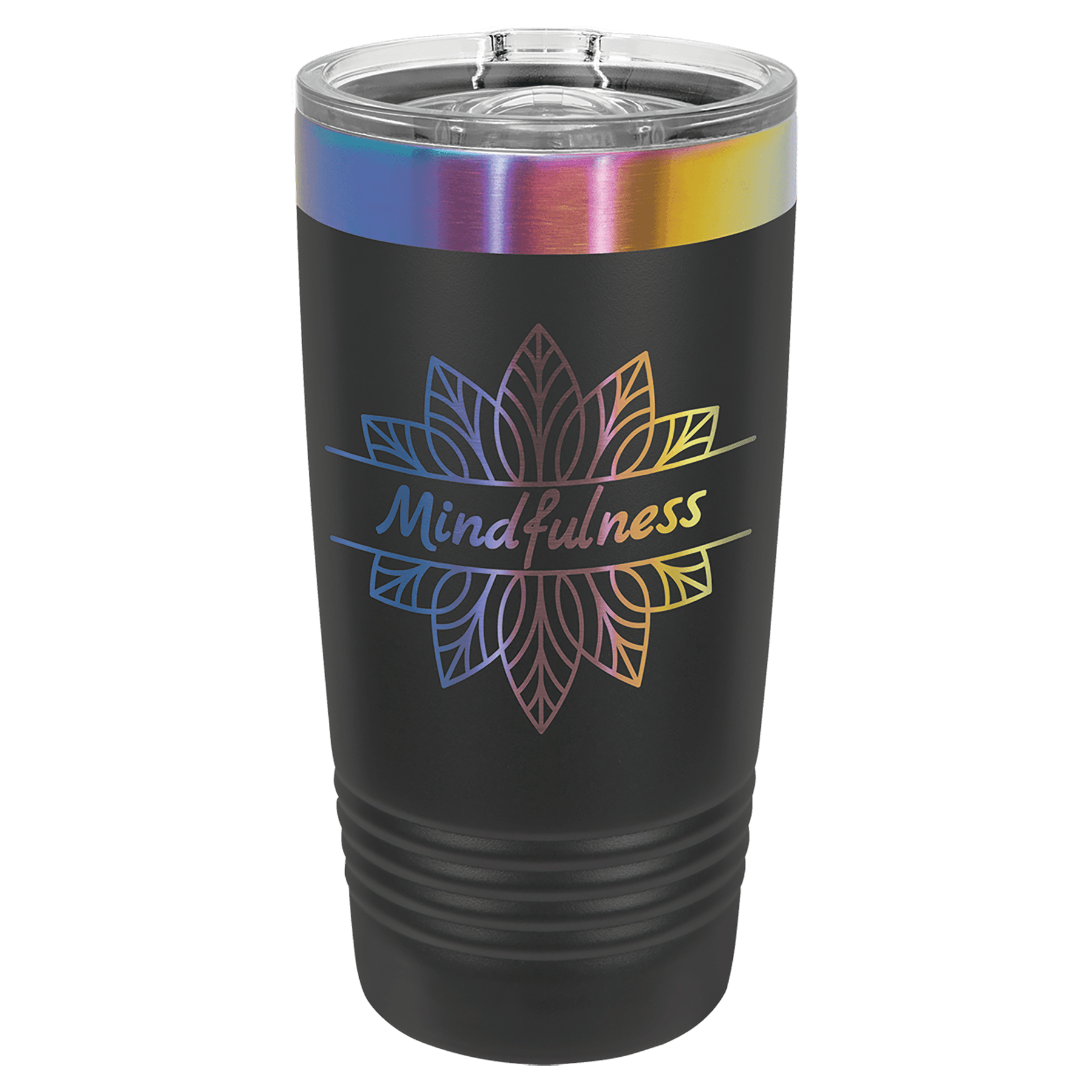 20 oz Wine Tumbler - Black/Prism - Laser Engraving