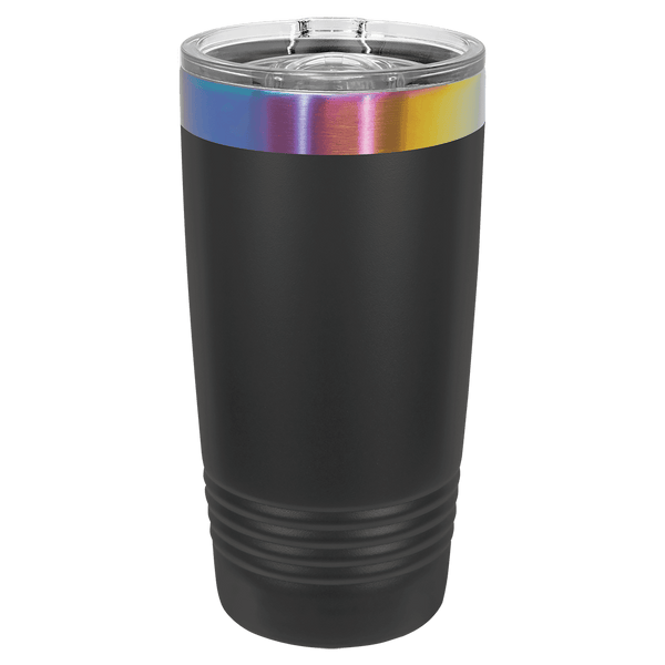 20 oz Wine Tumbler - Black/Prism - Laser Engraving