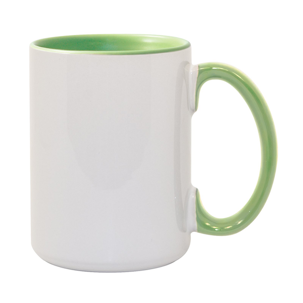 11oz and 15oz Inner Handle Two Tone Mug (Multiple Colors)