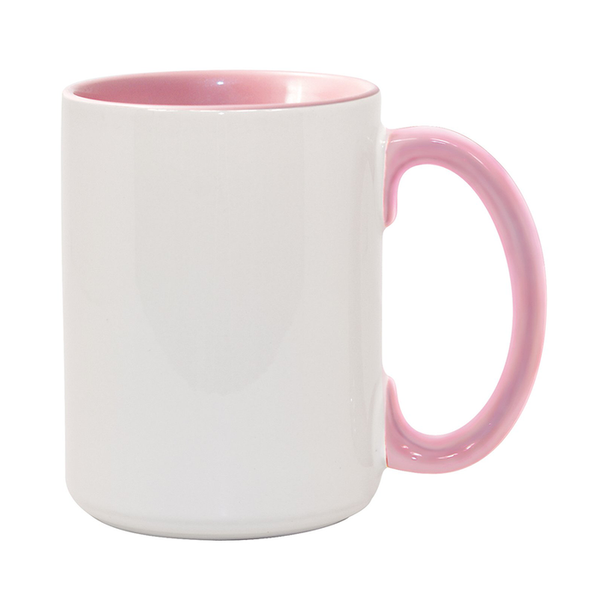 11oz and 15oz Inner Handle Two Tone Mug (Multiple Colors)