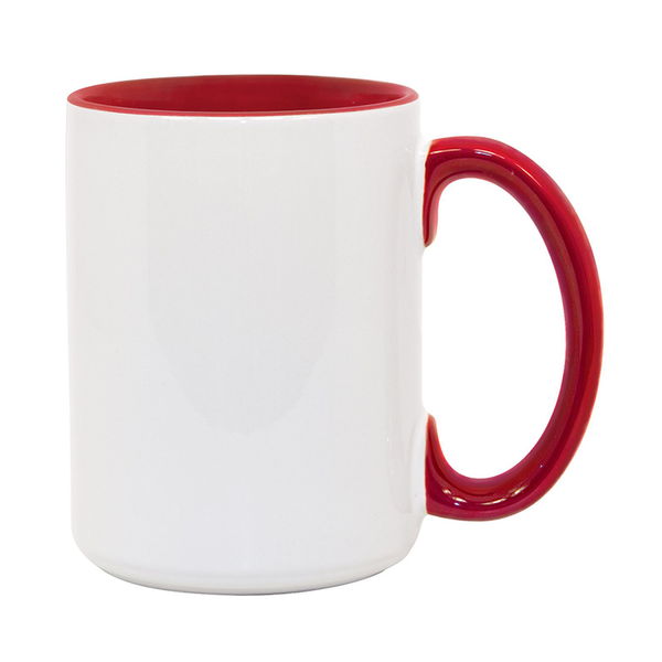 11oz and 15oz Inner Handle Two Tone Mug (Multiple Colors)