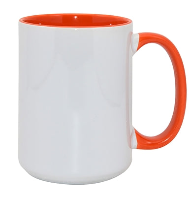 11oz and 15oz Inner Handle Two Tone Mug (Multiple Colors)