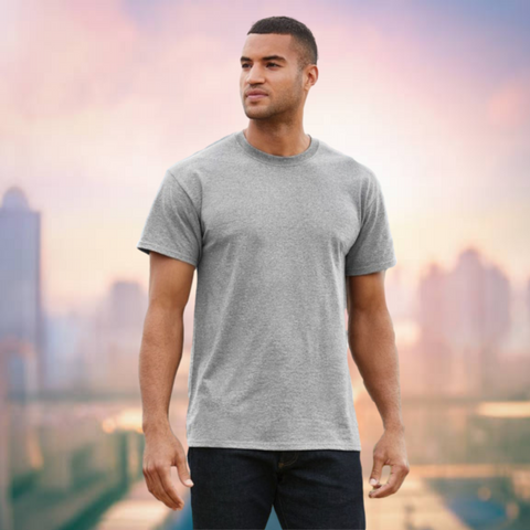 DTG - Gildan G5000 T-Shirt - Heathered Grey - Adult