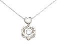 JWL Heart Knot Sterling Silver Necklace
