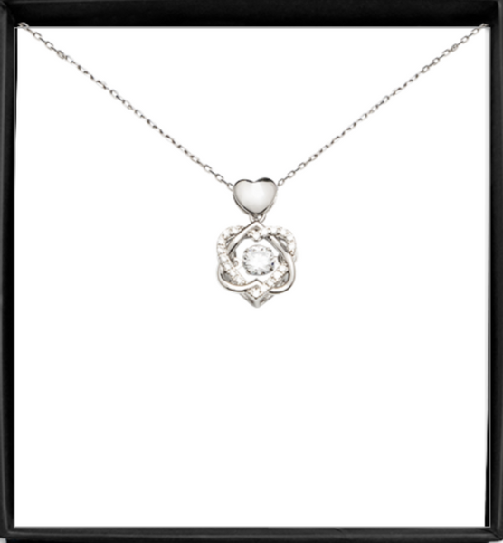 JWL Heart Knot Sterling Silver Necklace