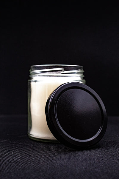 FBA 9oz Vanilla Soy Candle with Black Lid UV Printed (Qty 12)