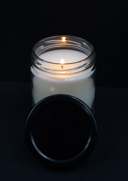 FBA 9oz Vanilla Soy Candle with Black Lid UV Printed (Qty 12)