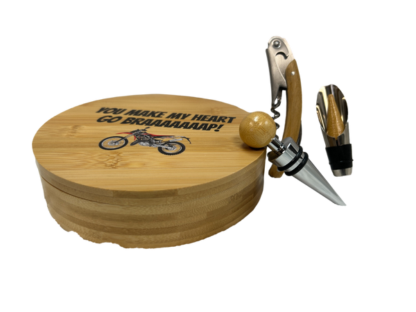 4-Piece Wine Box Engraved or UV Printed