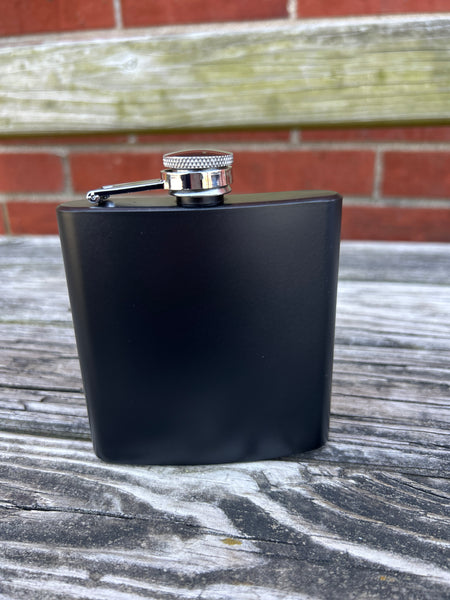 Leatherette Flask Laser Engraved Beautifully Etched