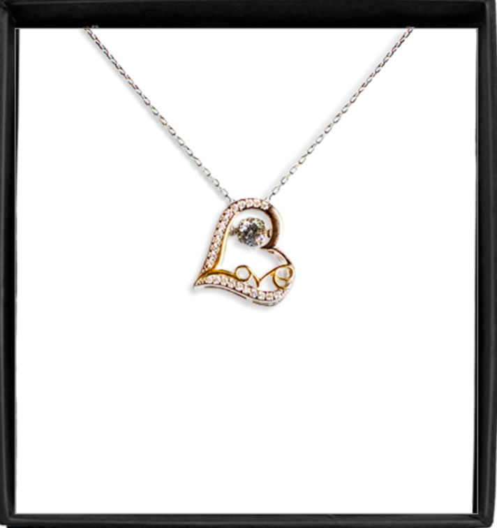 Gold Heart Love Dancing Crystal Necklace CustomHappy gold-heart-love-dancing-crystal-necklace-customhappy