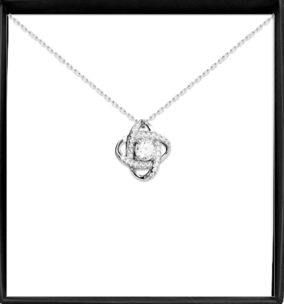 JWL Love Knot Silver Necklace