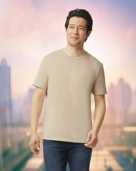Gildan G500 T-Shirt Sand Customized Tee Adult