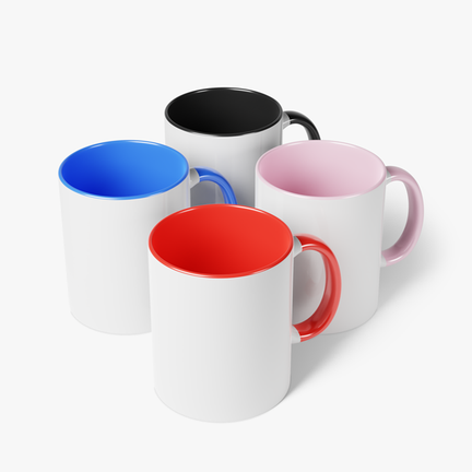 Case of 11oz or 15oz Inner Handle Mugs (Qty 6)