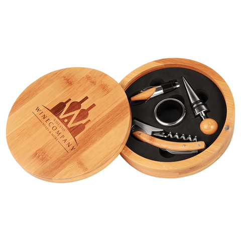 FBA - 4-Piece Wine Box (6 Count) Engraved or UV Printed
