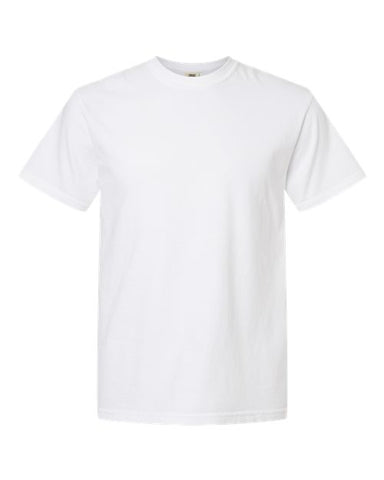 DTG Block Tubular T-Shirt 5050 – White - Adult