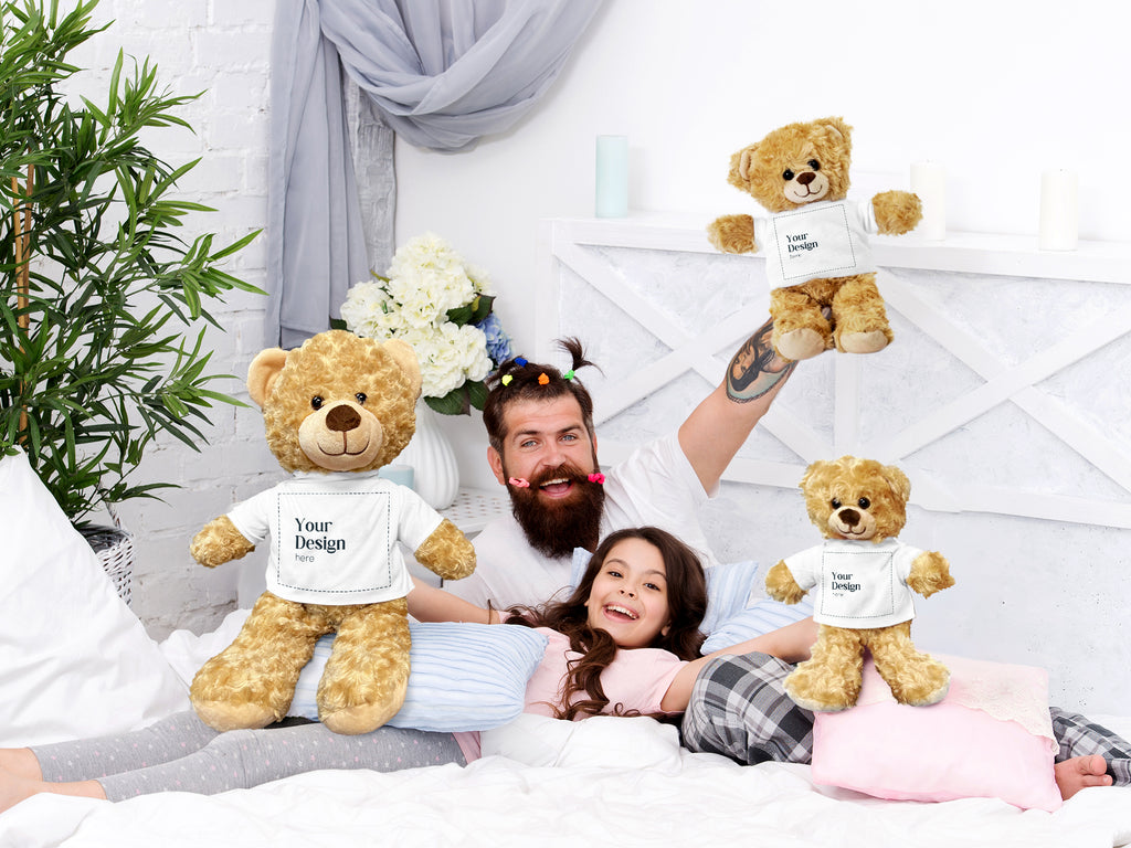 Print on Demand Small Plush Teddy Bear with Tee