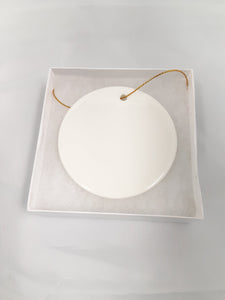 Case of 3" Round Personalized Ceramic Ornament w/Gift Box (Qty 35 or 70)