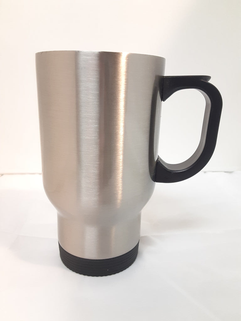 Custom Travel Coffee Mug - 14 oz Stainless Steel Mug with Handle