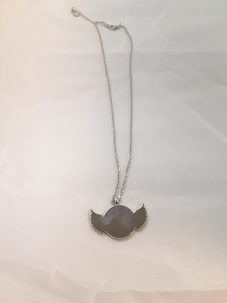 Round Angel Wings Necklace. Gift Box included!