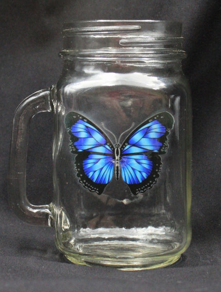 Mason Jar Clear with Handle for Print on Demand (Lid available)