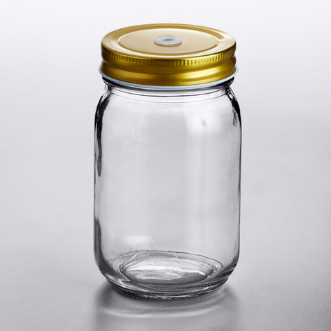 Mason Jar Clear with Lid for Print on Demand