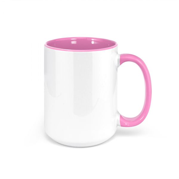 15 oz Inner Handle Mug (Multiple Colors) Two Tone