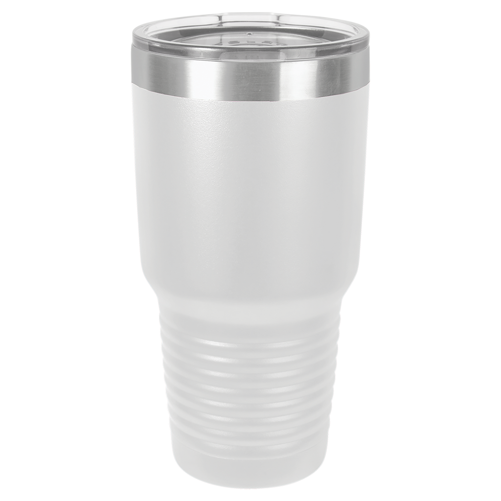 White 30 oz Tumbler - Ringneck Vacuum Insulated Tumbler w/Clear