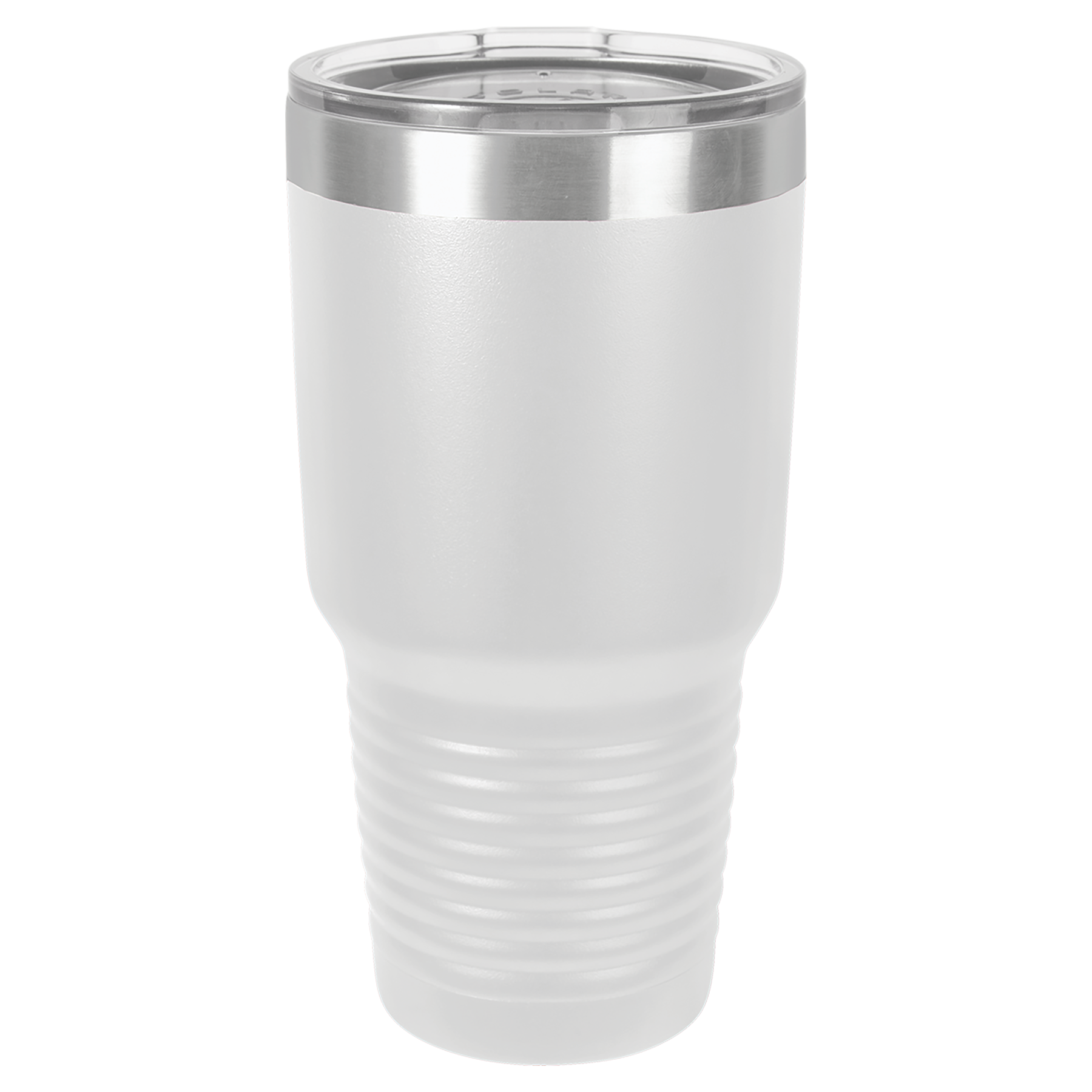 White 20 oz Tumbler - Vacuum Insulated Tumbler w/Clear Lid – CustomHappy